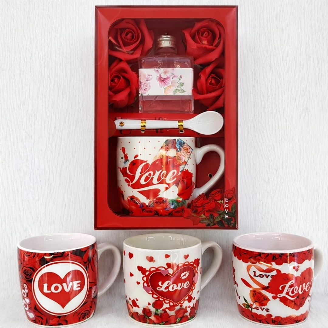 SET JARRA CORAZON CON PERFUME