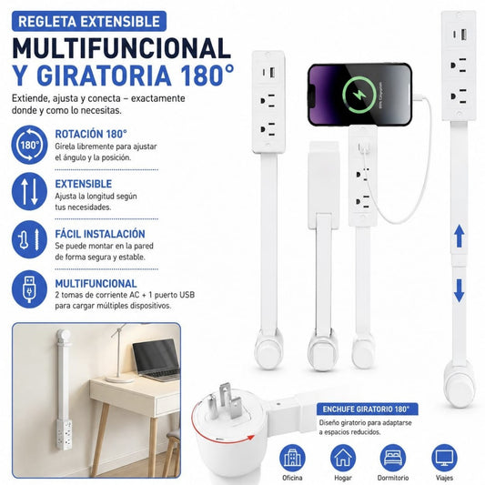 EXTENSION PARED 180° GIRA EXTENSIBLE USB