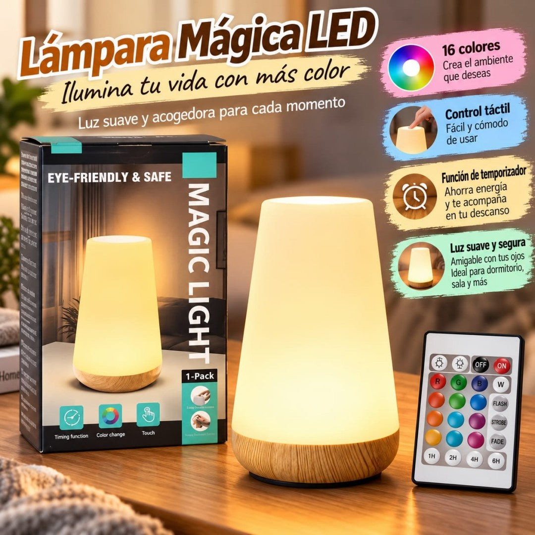 LAMPARA DE NOCHE MULTICOLOR CON CONTROL LS-237
