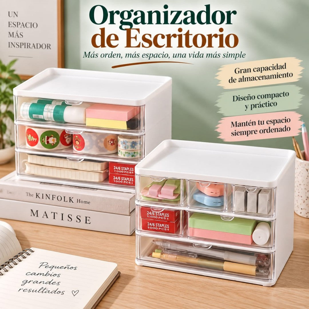 ORGANIZADOR DE ESCRITORIO CON CAJONES