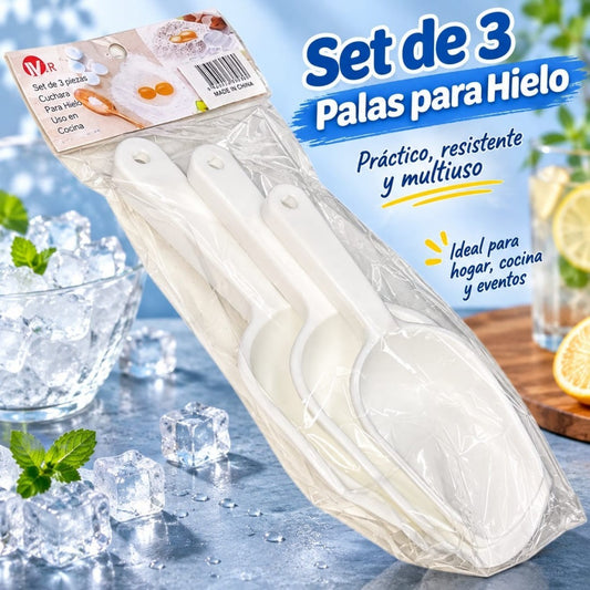 SET CUCHARA HIELO 3PCS