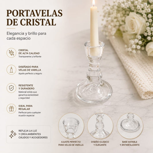 CANDELABRO VIDRIO COPA