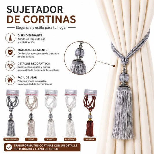 SUJETADORES DE CORTINAS CRISTAL