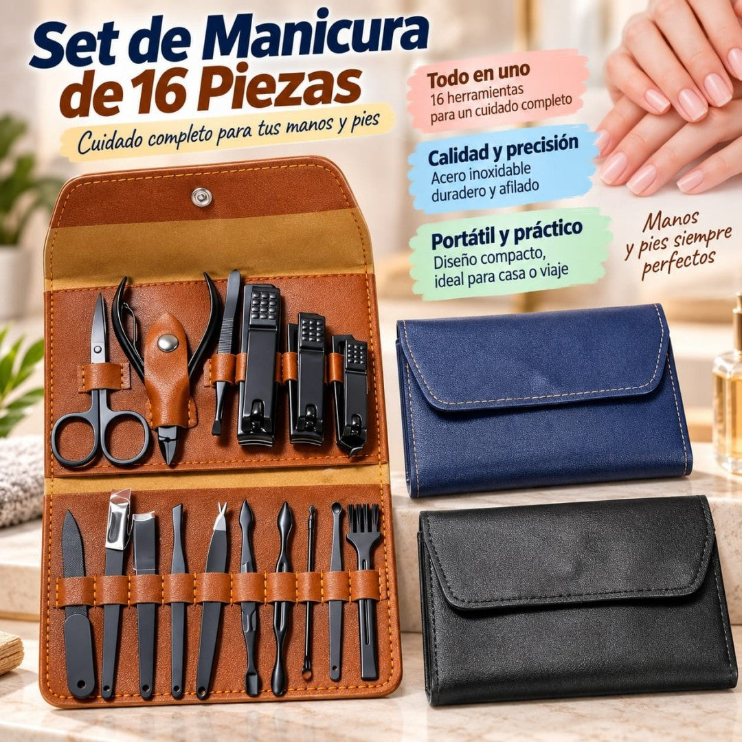 SET CORTA UNA 16PCS ESTUCHE