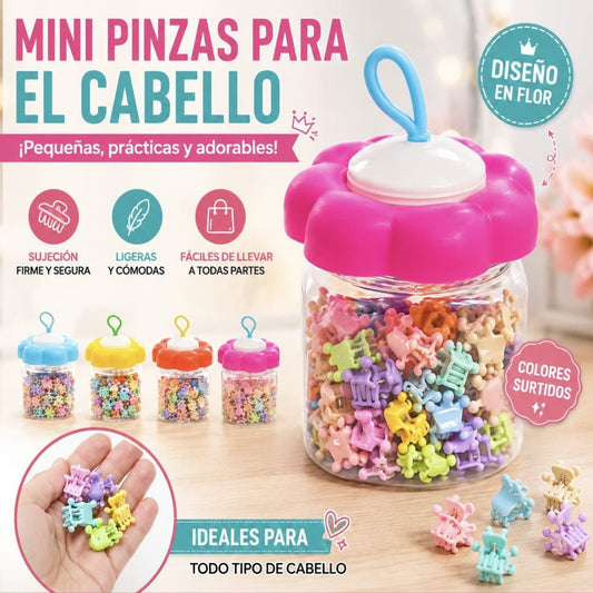 PINZA PARA CABELLO PEQ 50PCS TARRO