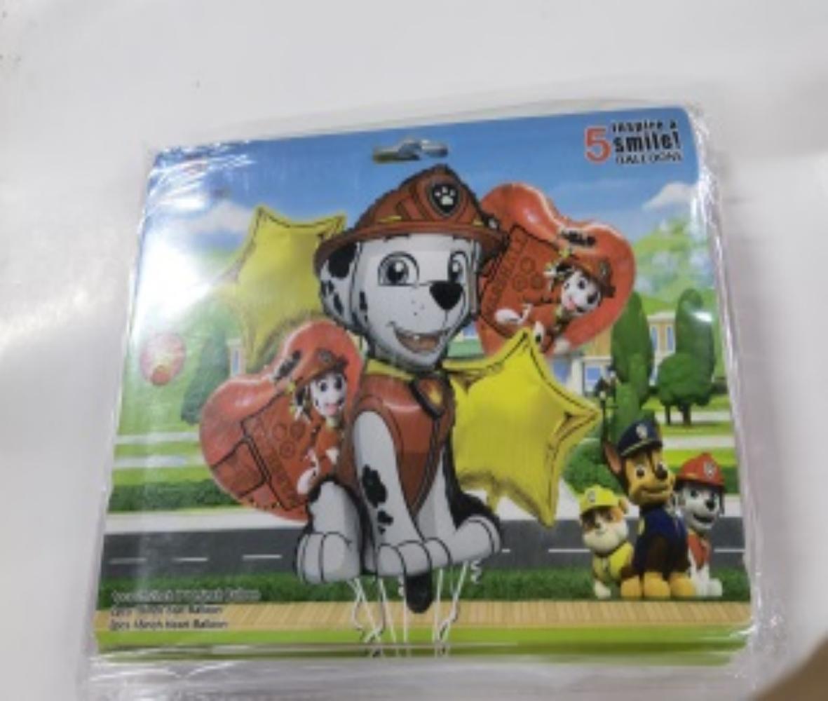 GLOBO METALICO 5PCS PAW